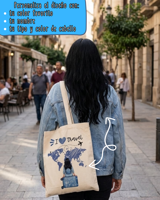 totebag personalizada viajera regalos personalizados travel viajes viajeros amantes de los viajes por el mundo regalo personalizado regalo creativo regalo personalizado regalo creativo
