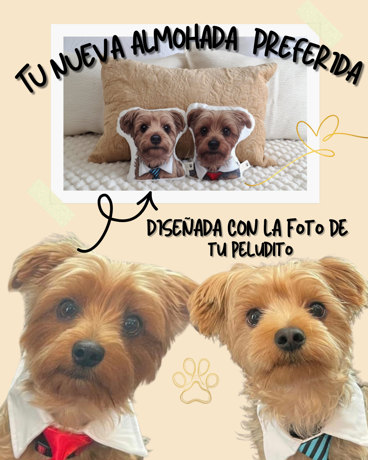almohada de tu perrito mascota recuerdo regalo memorial tu amigo de 4 patitas conmemorativo recuerdos hecho a mano personalizado