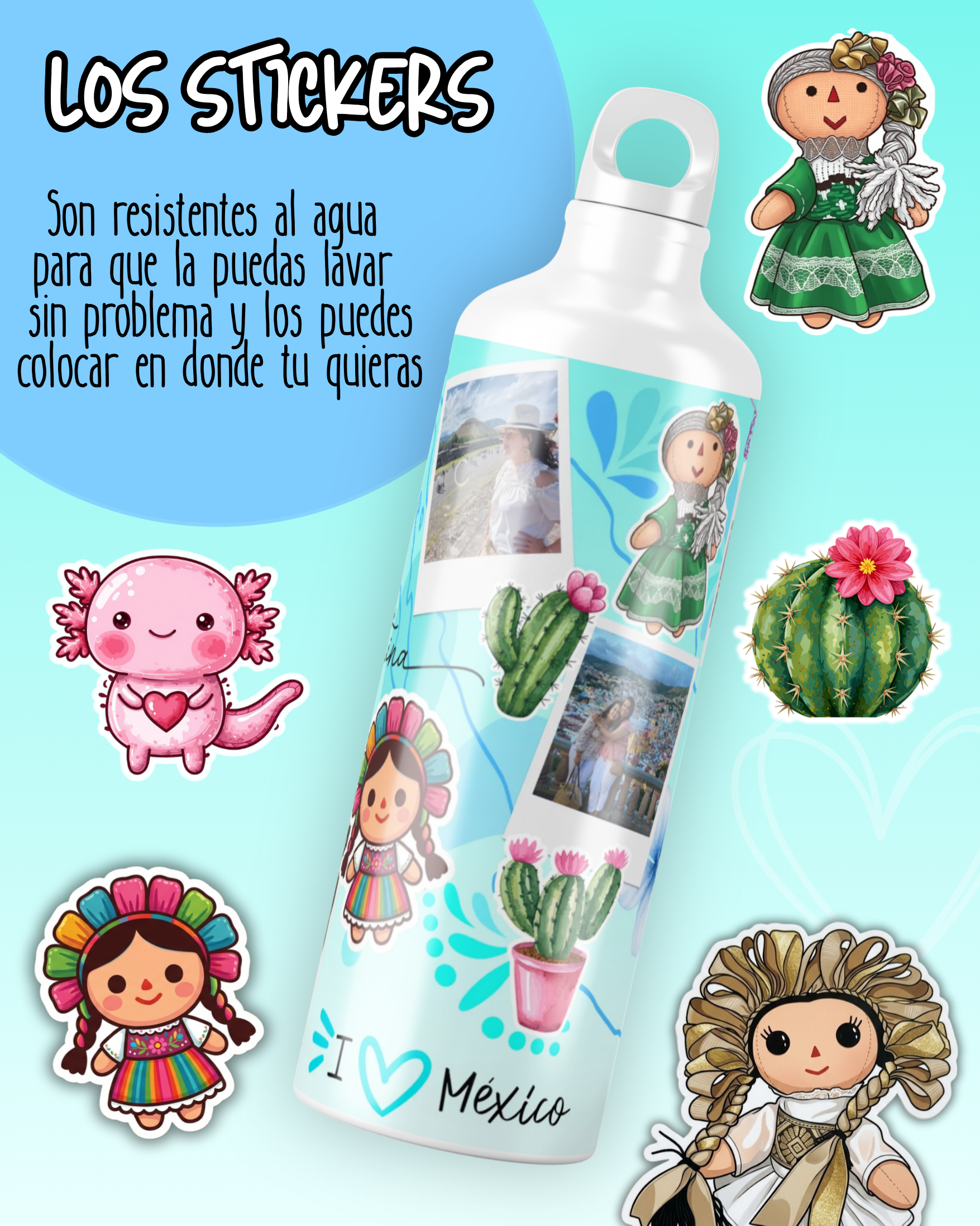 botella de agua viajera ideal para regalar personalizada con fotos de tus viajes por mexico y pueblos magicos ideal para el aire libre tu nueva compañera de viajes y aventuras regalos personalizados regalos creativos 