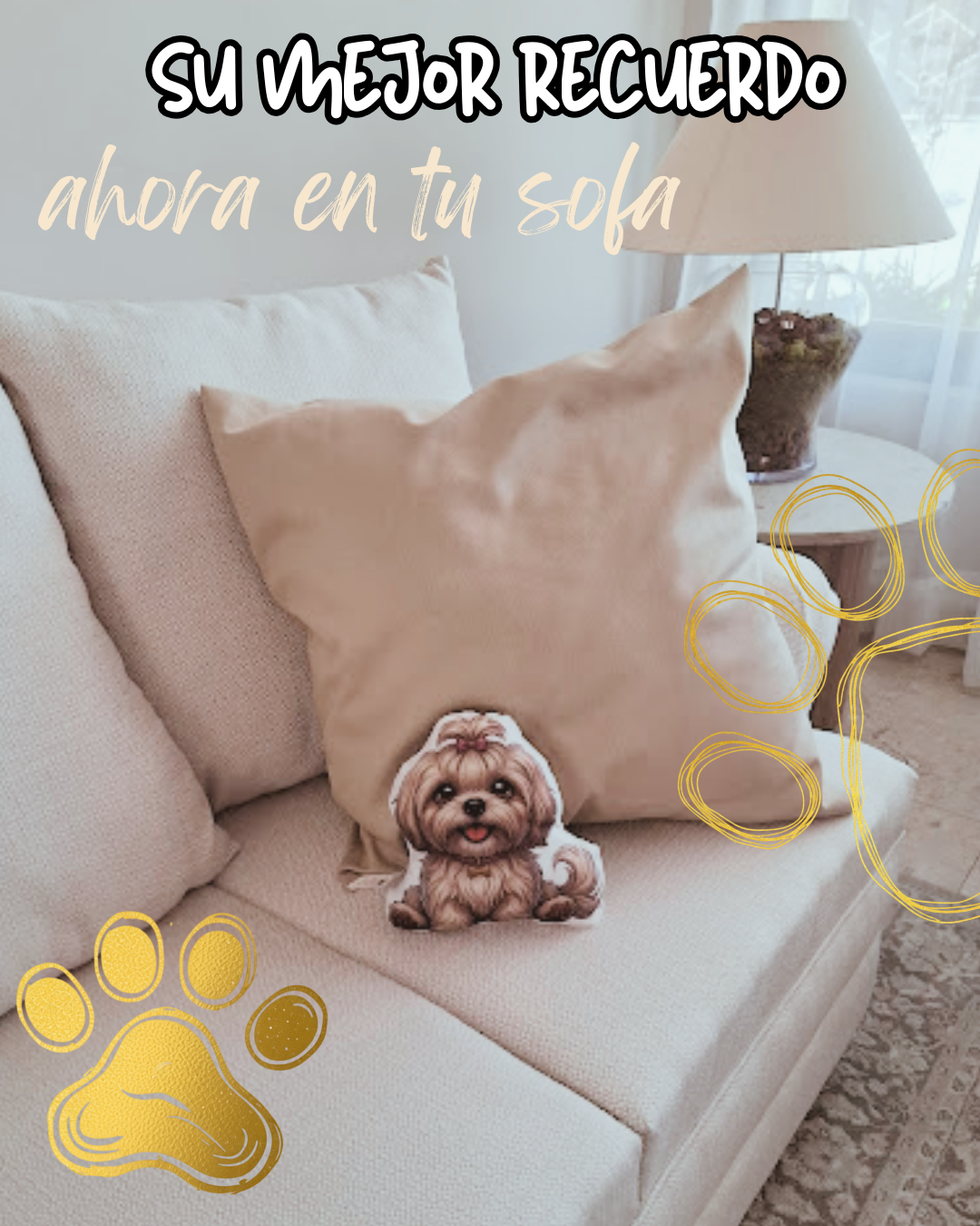almohada de tu perrito mascota recuerdo regalo memorial tu amigo de 4 patitas conmemorativo recuerdos hecho a mano personalizado