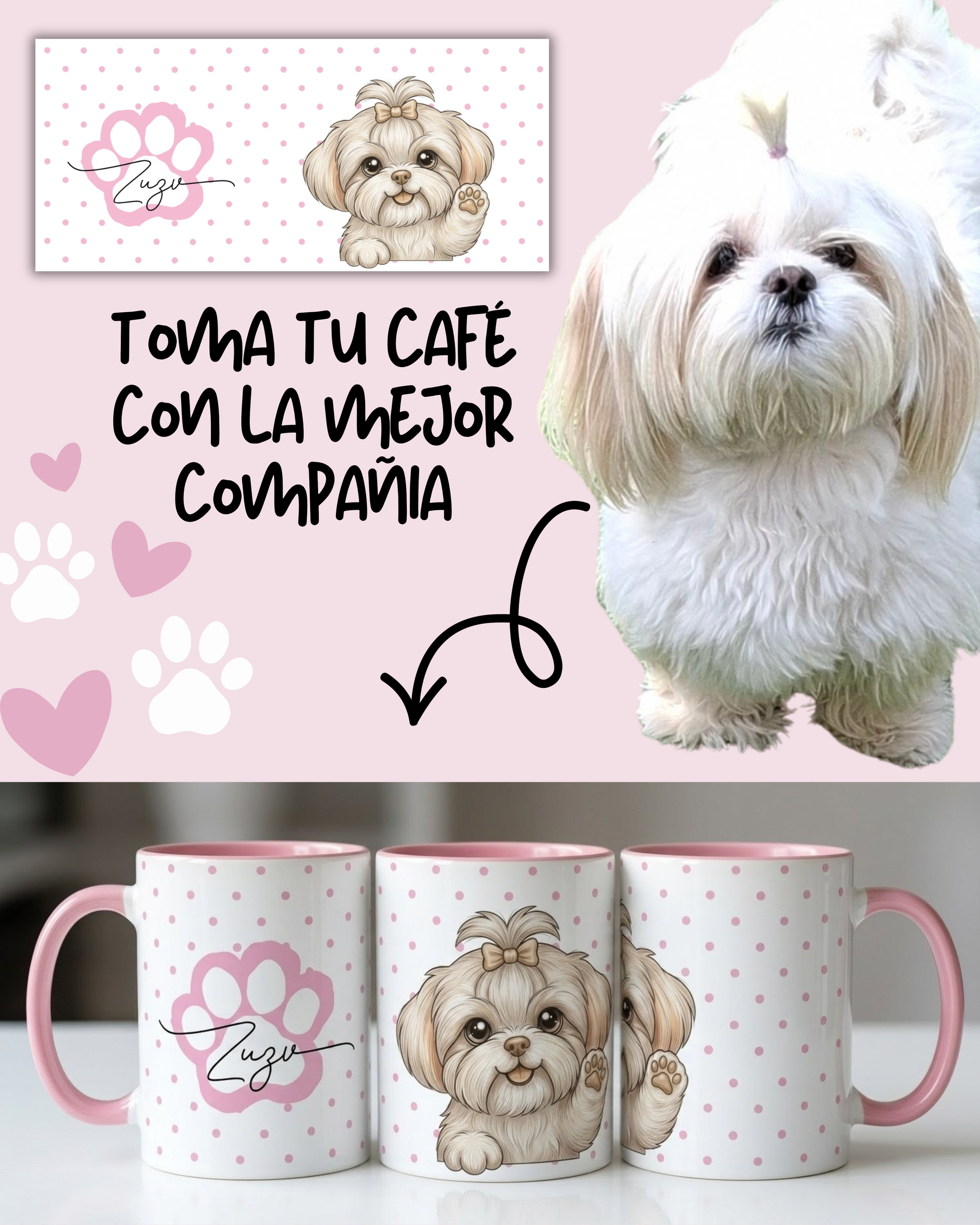 Taza personalizada perritos peluditos taza con diseño personalizado petlovers regalo detalles personalizados amante de los perritos gatitos y mascotas 