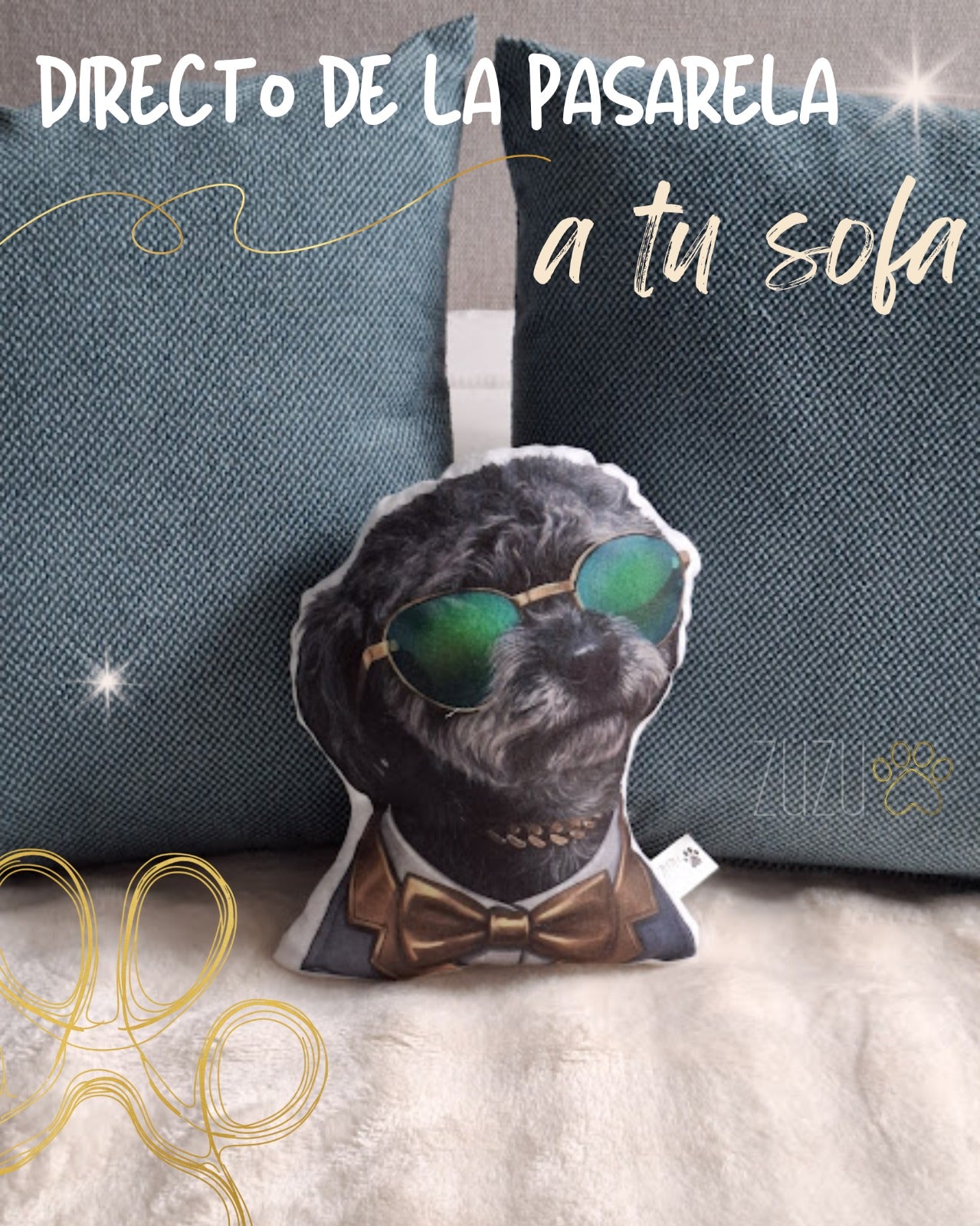 almohada personalizada de perrito mascota  conmemorativo memorial recuerdo amigo de 4 patitas para decorar tu hogar hecho a mano personalizado