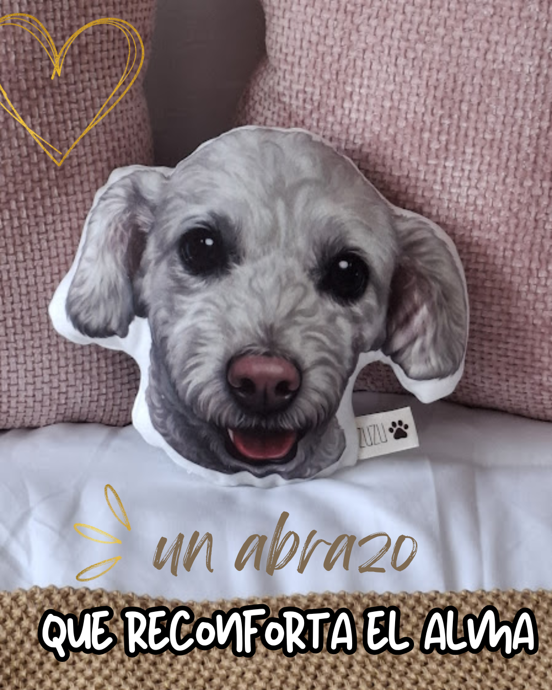 almohada de tu perrito mascota recuerdo regalo memorial tu amigo de 4 patitas conmemorativo recuerdos hecho a mano personalizado