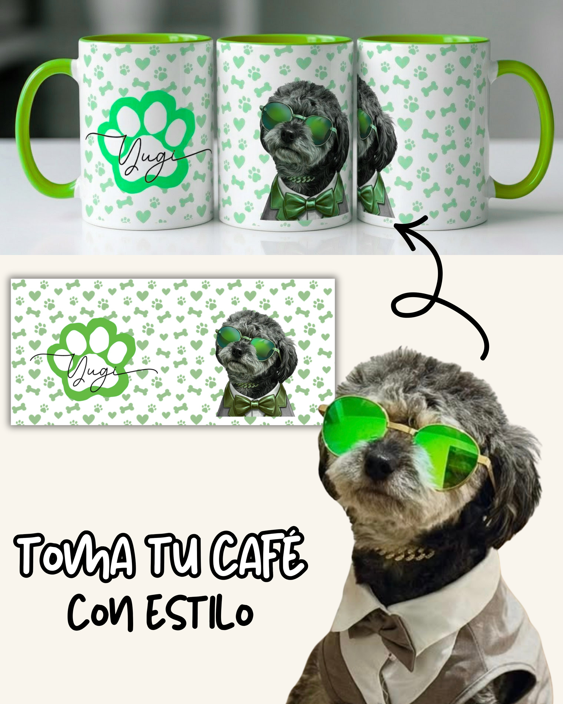 Taza personalizada perritos peluditos taza con diseño personalizado petlovers regalo detalles personalizados amante de los perritos gatitos y mascotas 