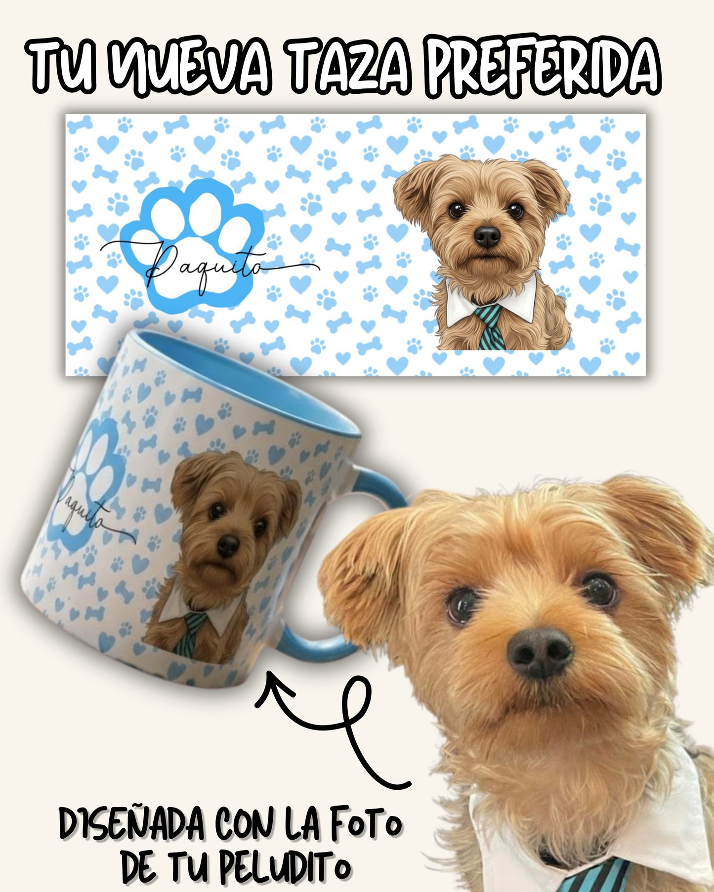 Taza personalizada perritos peluditos taza con diseño personalizado petlovers regalo detalles personalizados amante de los perritos gatitos y mascotas 