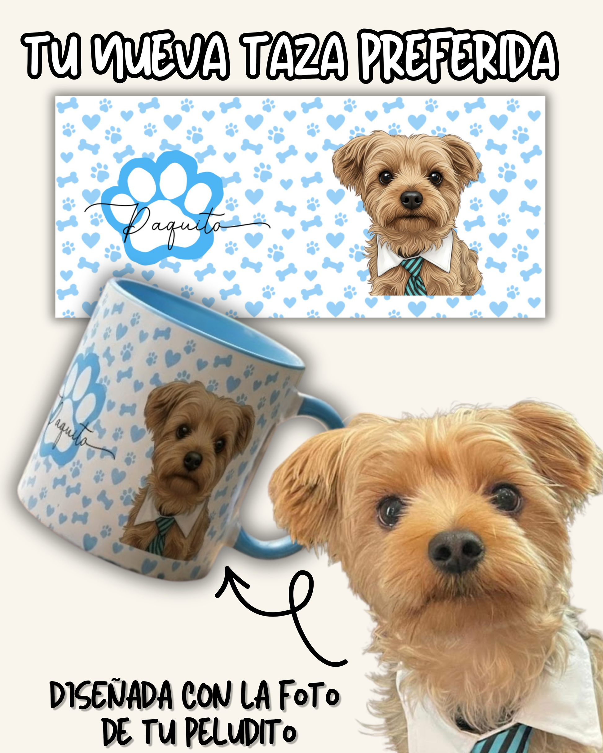 Taza personalizada perritos peluditos taza con diseño personalizado petlovers regalo detalles personalizados amante de los perritos gatitos y mascotas 