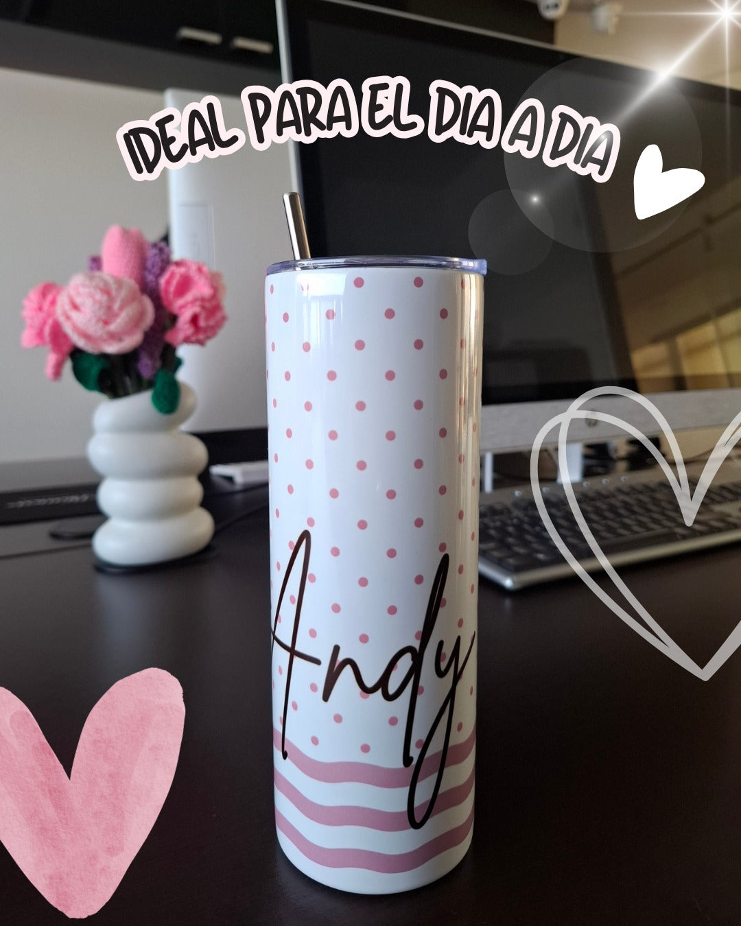 termo personalizado para regalar diseño único y exclusivo, perfecto para sorprender a la persona especial vaso termo sublimado con diseño personalizado y listo para regalar