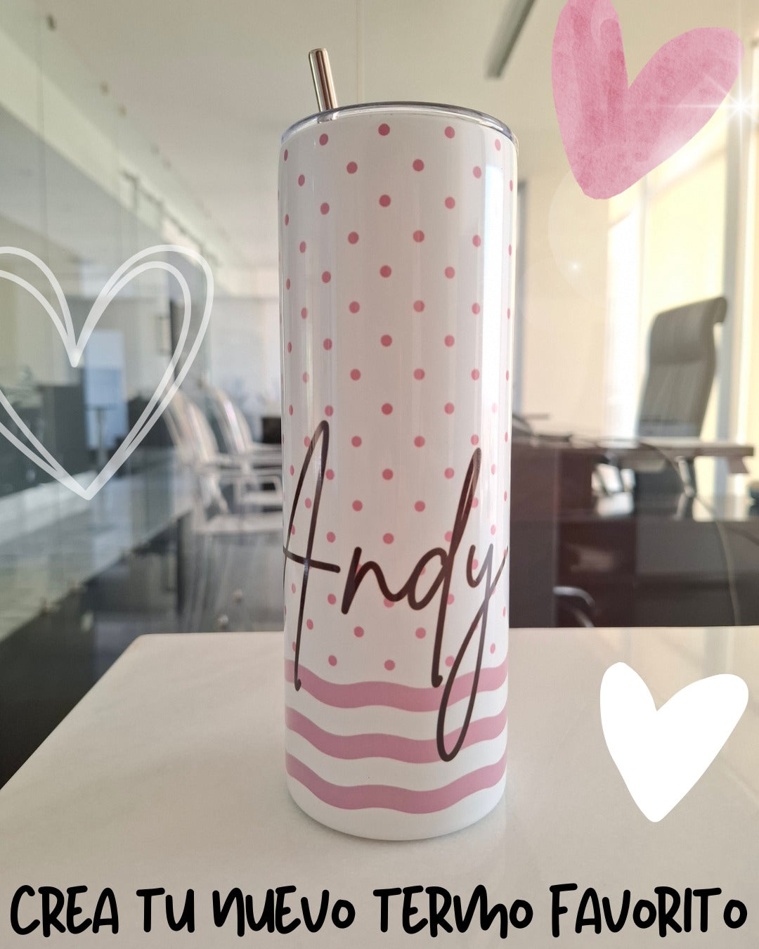 termo personalizado para regalar diseño único y exclusivo, perfecto para sorprender a la persona especial vaso termo sublimado con diseño personalizado y listo para regalar a tu mejor amigo o amiga